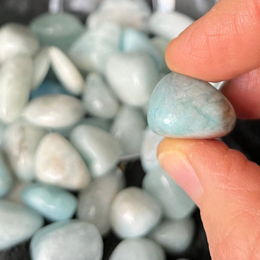 Aquamarine Tumbled Stone (Approx. 5/8”-3/4”) 0398