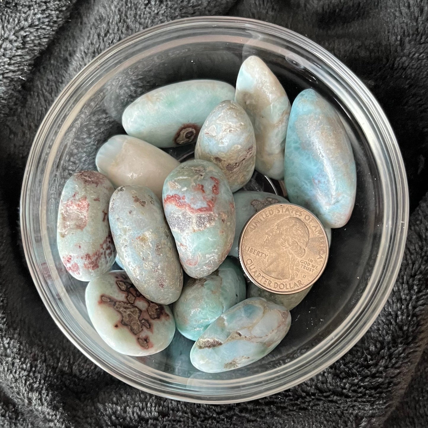 Larimar Tumbled Stone (Approx 1”-1 1/2”) 0705