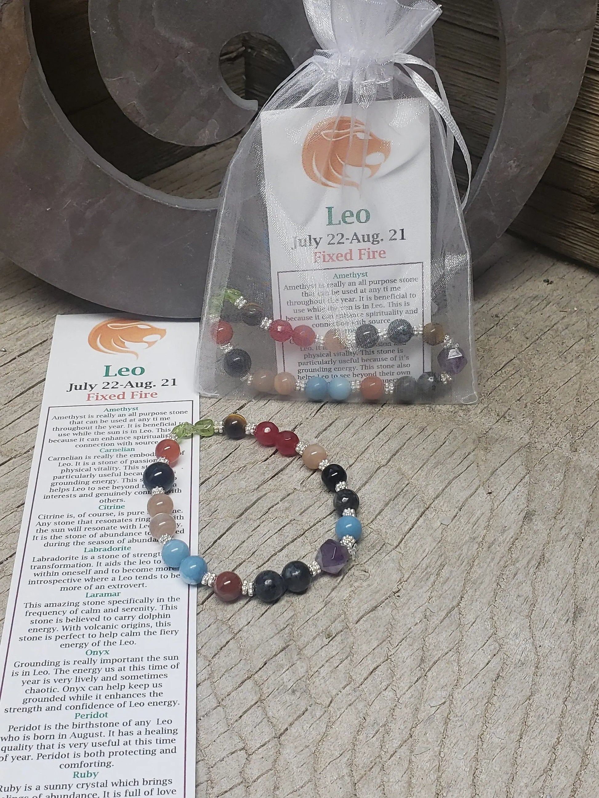 Leo Zodiac Bracelet, Handmade BRC-0007 Shop Wholesale Crystals