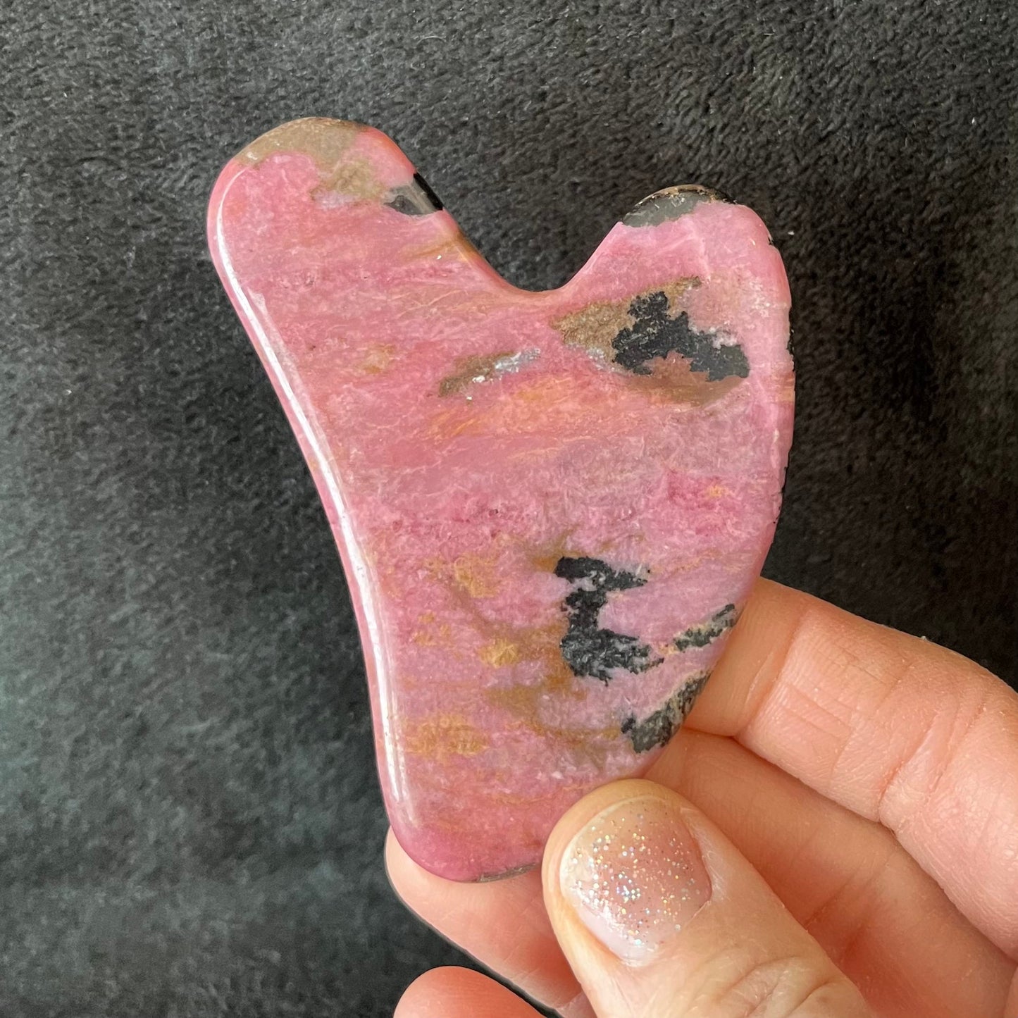 Rhodonite Self Care Gua Sha Stone 1037