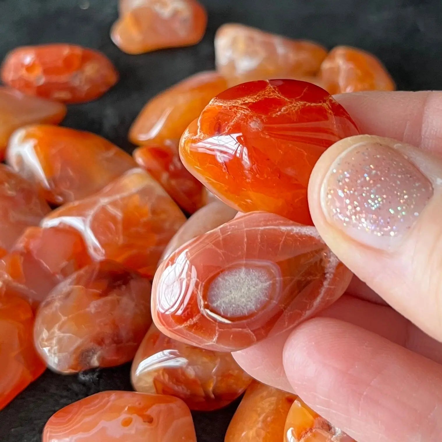 Carnelian Agate Tumbled Stone (Approx. 3/4” - 1”) 0621 Shop Wholesale Crystals