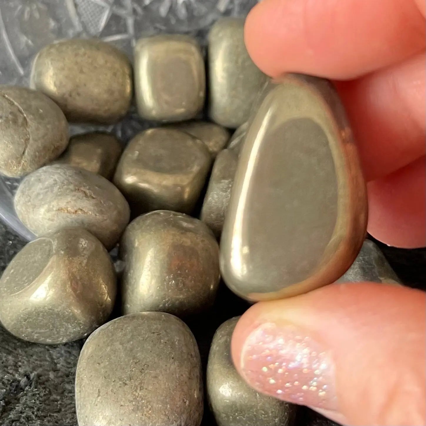 Pyrite Tumbled Stone (Approx. 3/4” - 1”) BIN-1500 Shop Wholesale Crystals