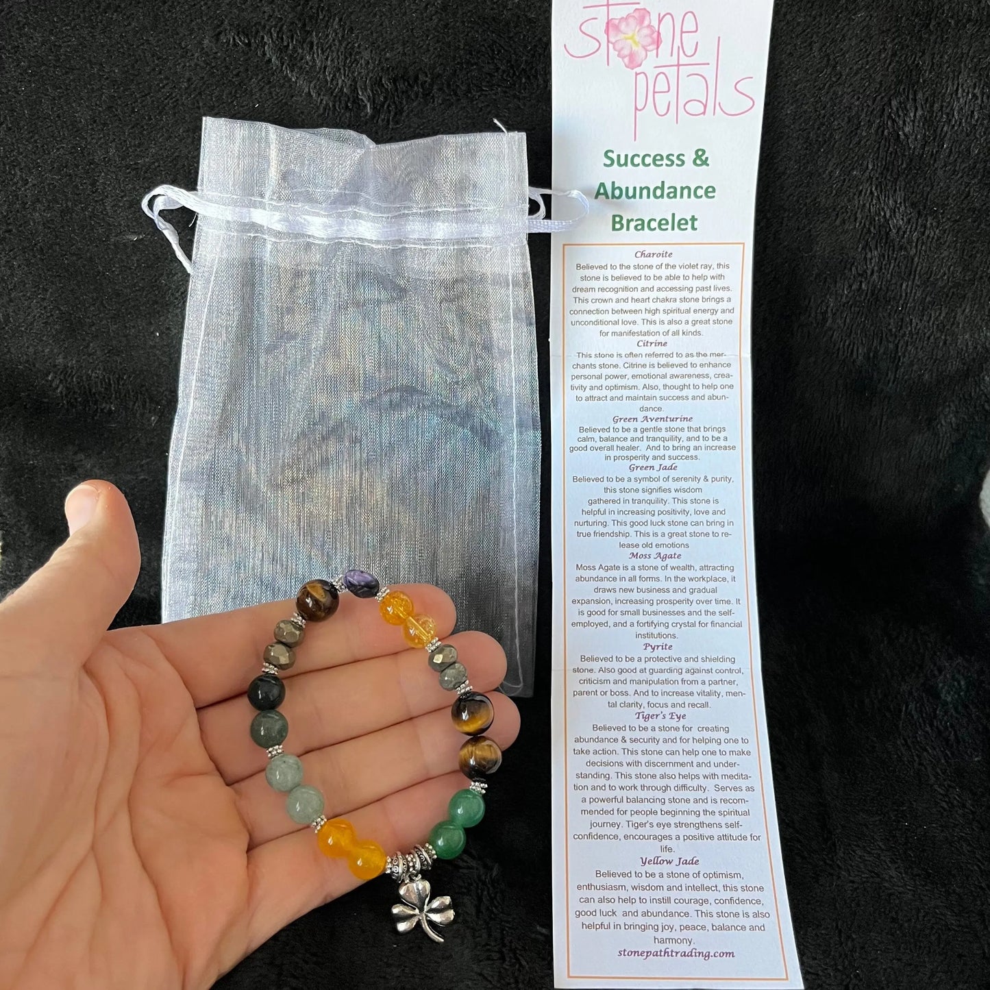 Success and Abundance Bracelet, Handmade BRC-0006 Shop Wholesale Crystals