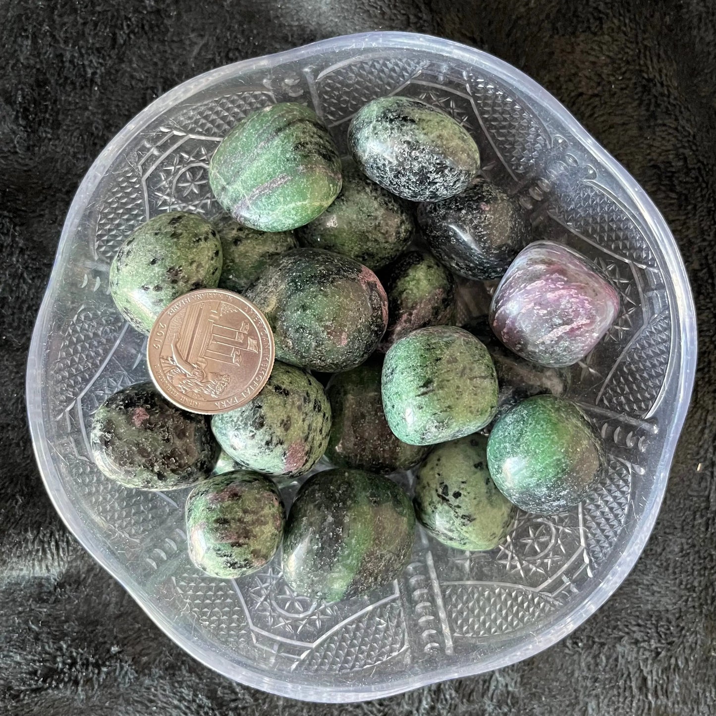 Ruby in Zoisite Tumbled Stone (Approx. 7/8” - 1 1/4”) BIN-1502 Shop Wholesale Crystals