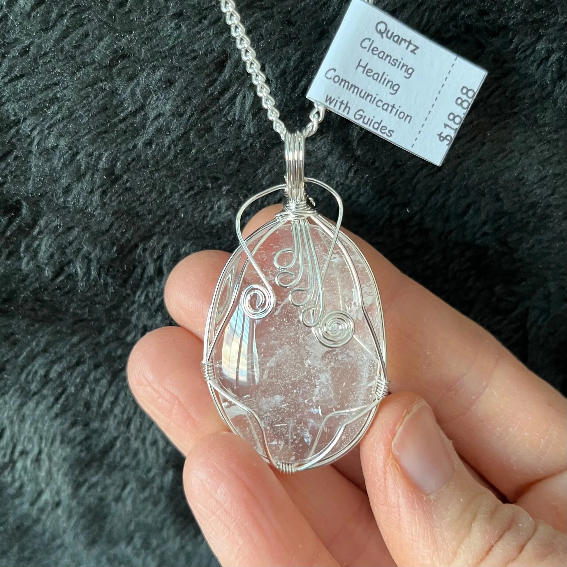 Clear Quartz Fancy Wire Wrapped Necklace NCK-2889 Shop Wholesale Crystals