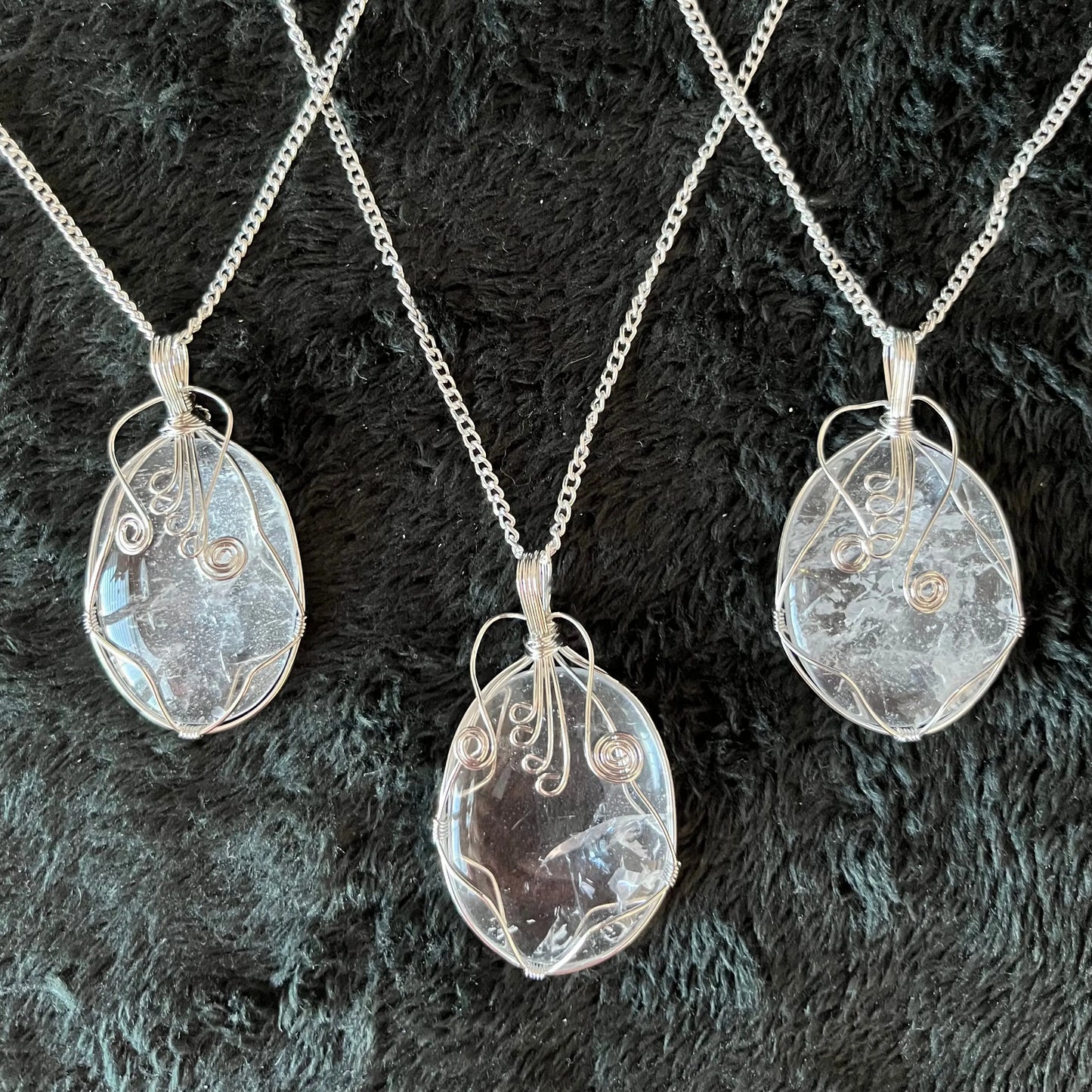 Clear Quartz Fancy Wire Wrapped Necklace NCK-2889 Shop Wholesale Crystals