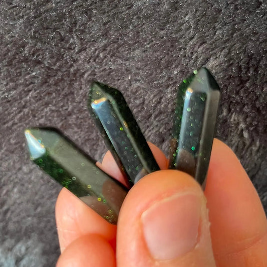 Green Goldstone Double Terminated Crystal Point (Approx. 1 1/4”) T-0083 Shop Wholesale Crystals