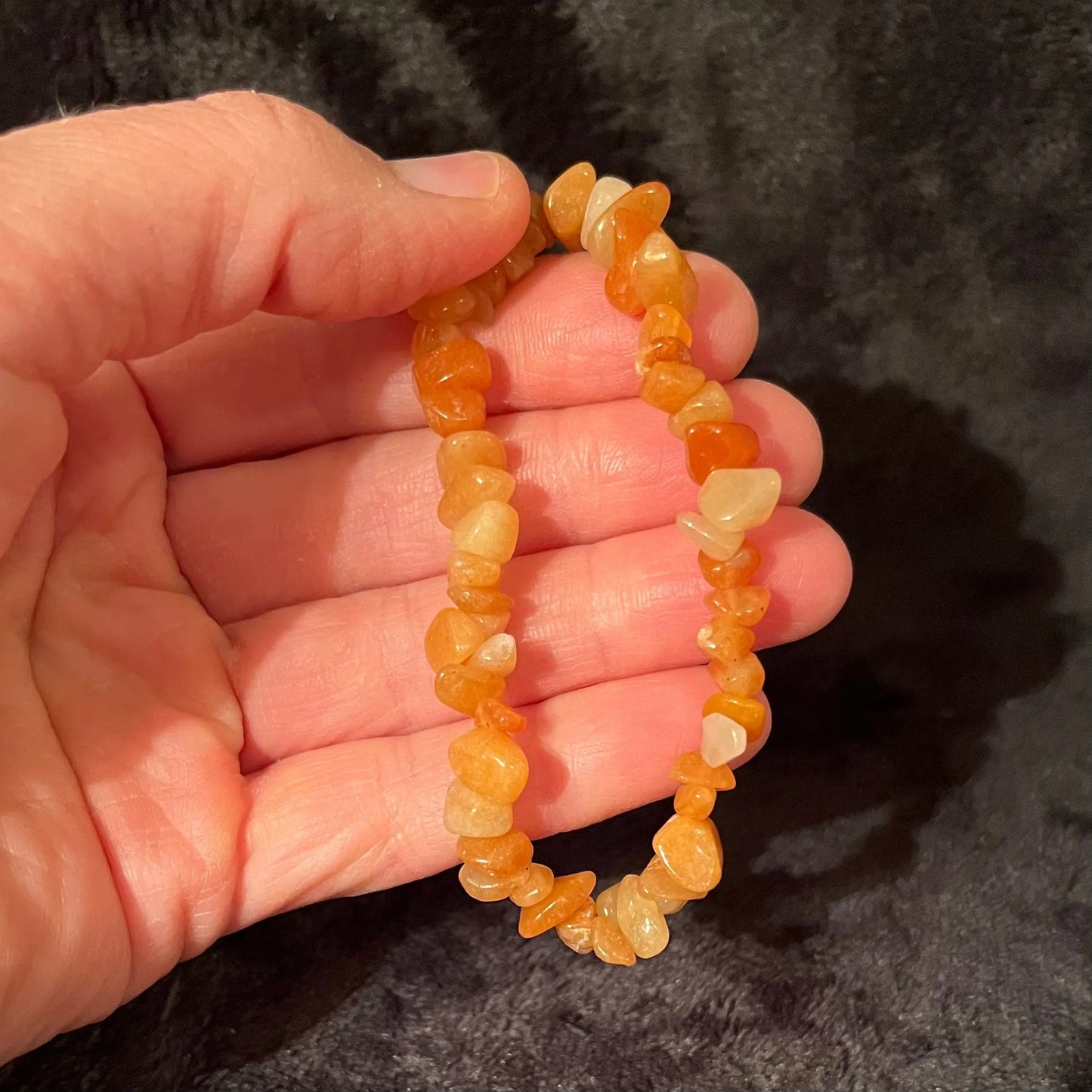 Orange Aventurine Chip Bracelet BRC-0041 Shop Wholesale Crystals