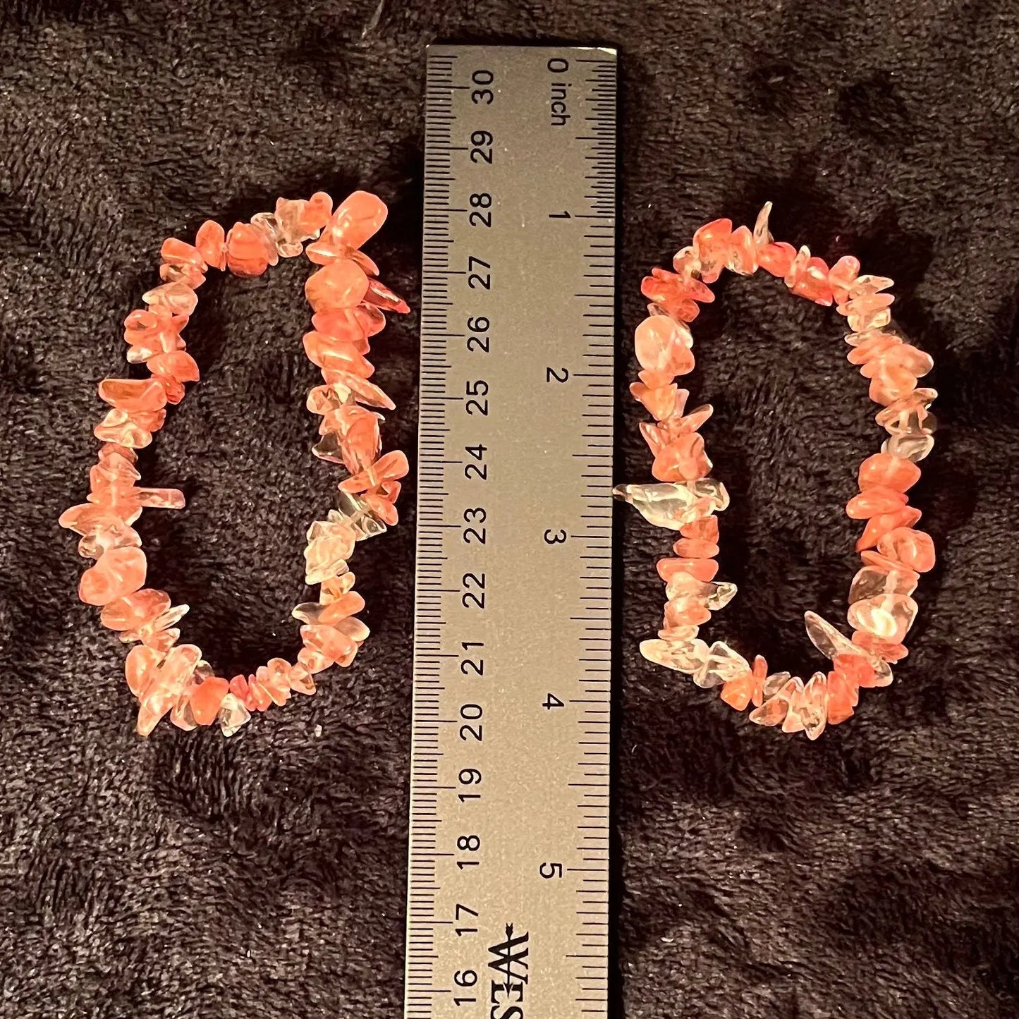 Cherry Quartz Chip Bracelet BRC-0043 Shop Wholesale Crystals