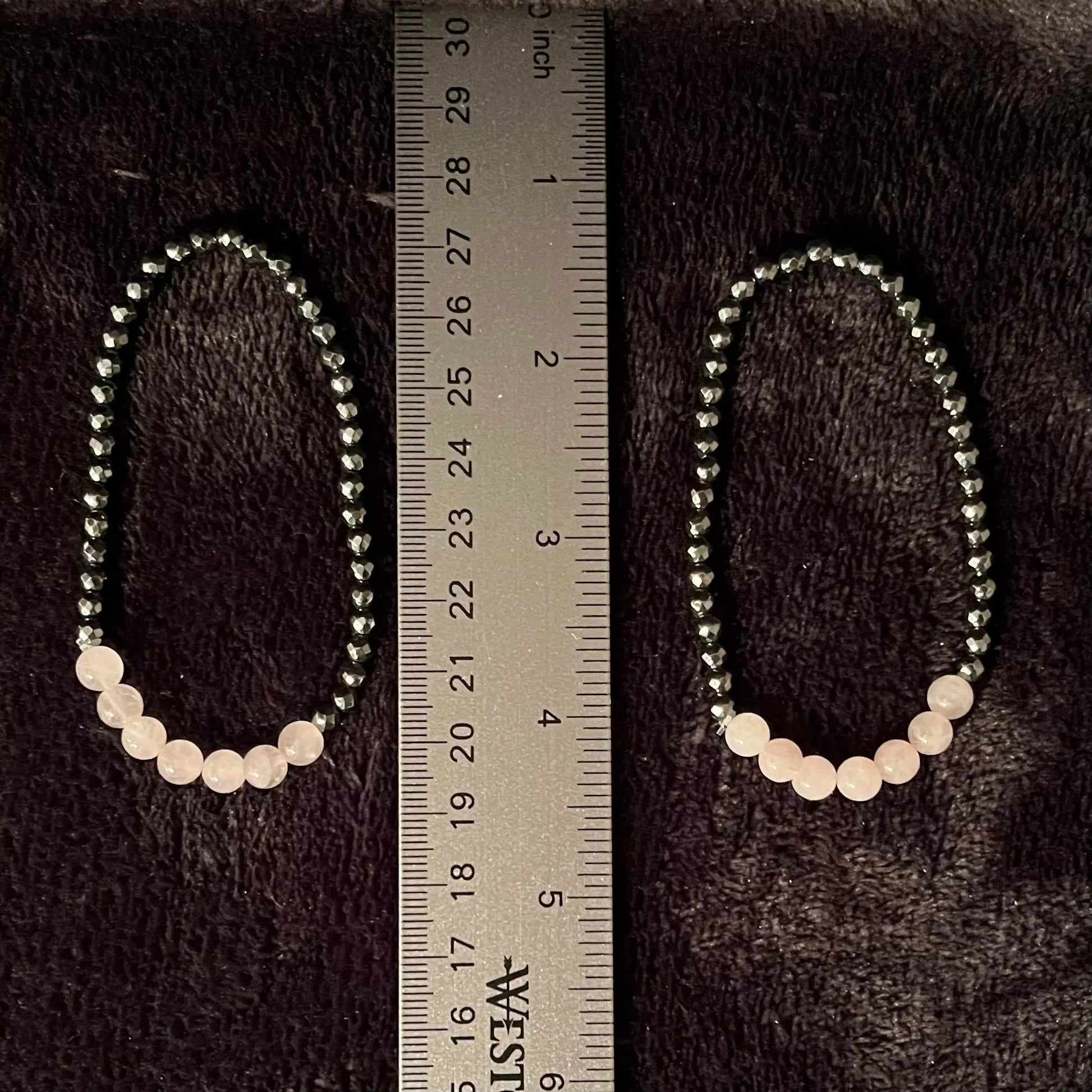 Rose Quartz and Hematite Bracelet BRC-0039 Shop Wholesale Crystals