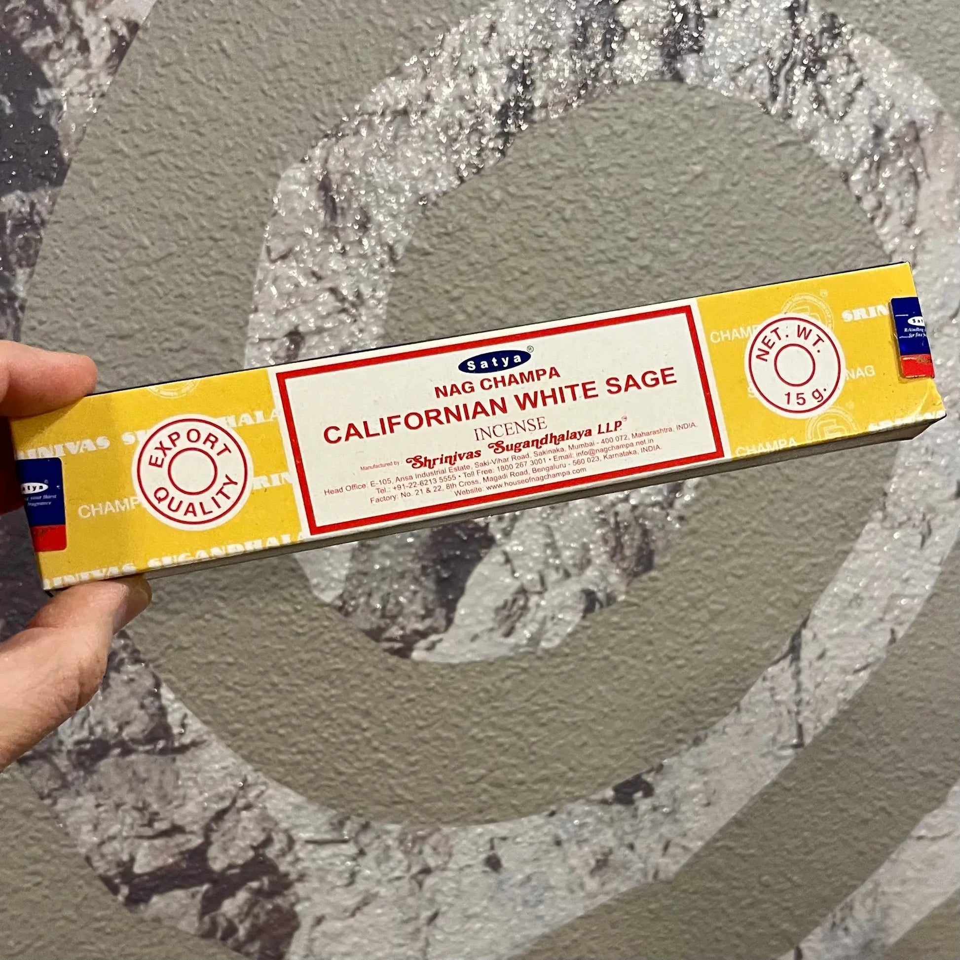 Satya California White Sage Incense Sticks 1648 Shop Wholesale Crystals