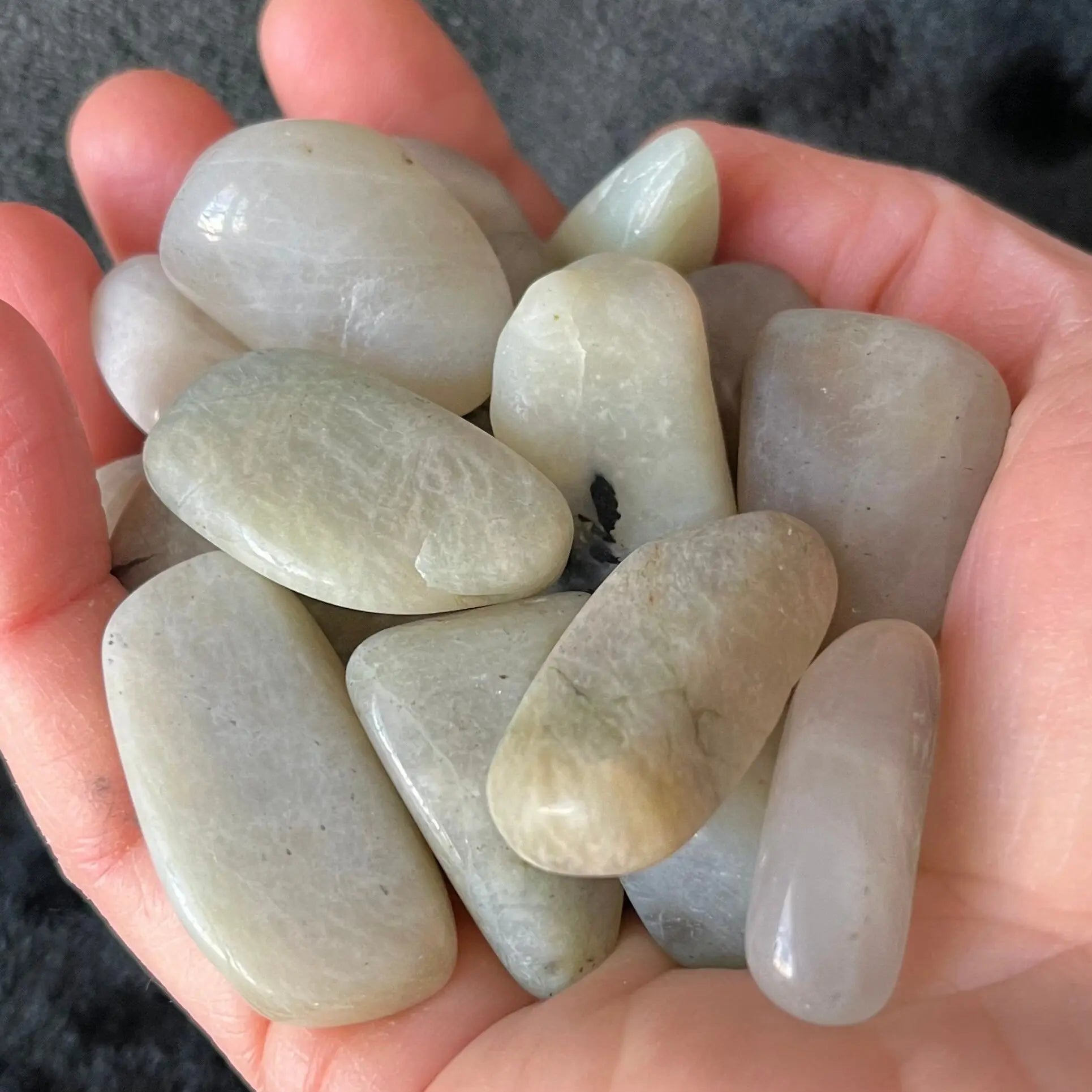 Grey Moonstone Tumbled Stone (Approx. 1" - 1 5/8”) 1522 Shop Wholesale Crystals