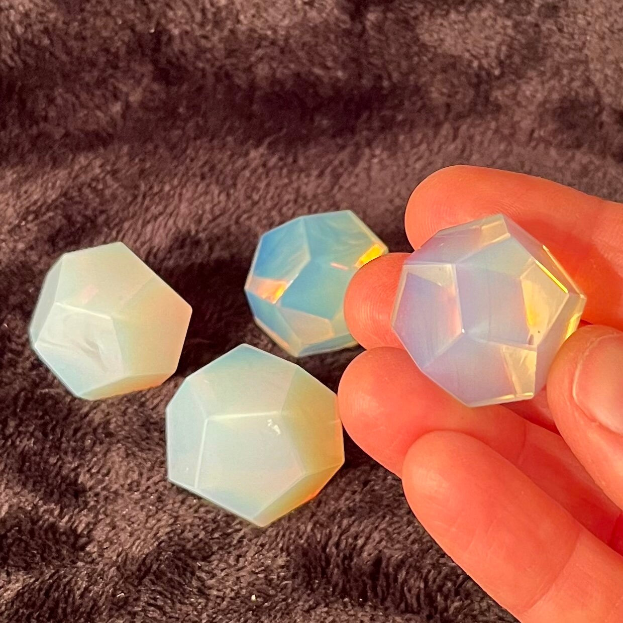 Opalite Dodecahedron, Sacred Geometry (Approx. 23mm-25mm) 1666