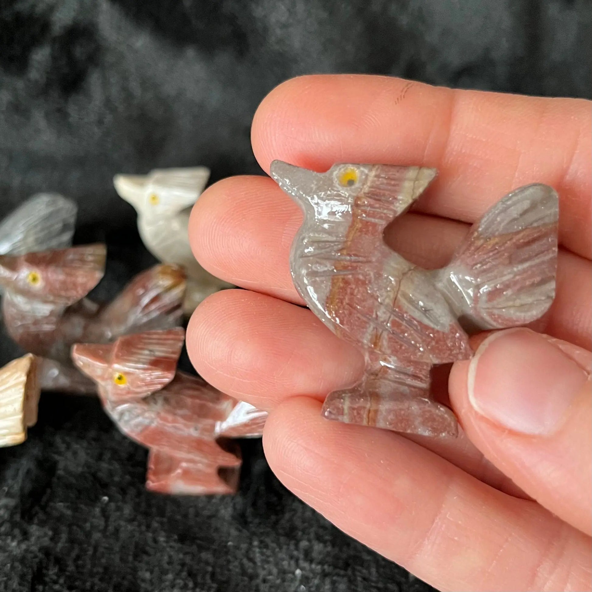 Road Runner Carved Soapstone Figurine (Approx. 1 1/2”) 0839 Shop Wholesale Crystals