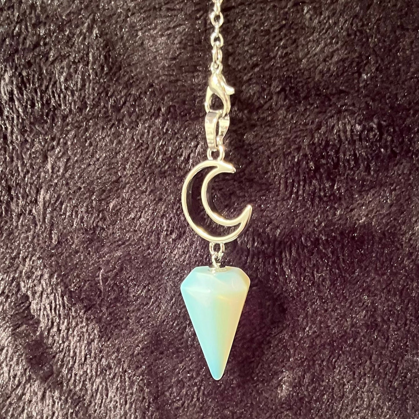 Opalite Moon Pendulum PND-0009