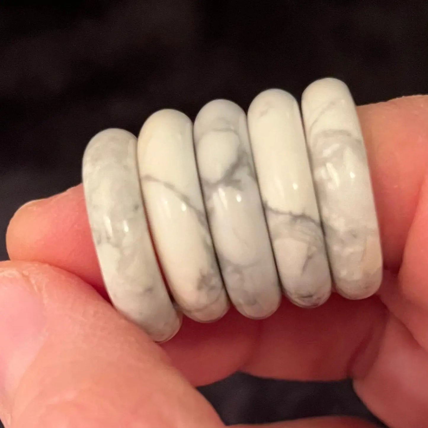 White Howlite Ring Size 8  RNG-0079 Shop Wholesale Crystals