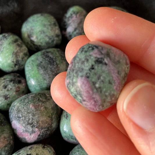 Ruby in Zoisite, 1 Pound Bag, Tumbled Stone (Approx. 7/8” - 1 1/4”) WT-0136 Shop Wholesale Crystals