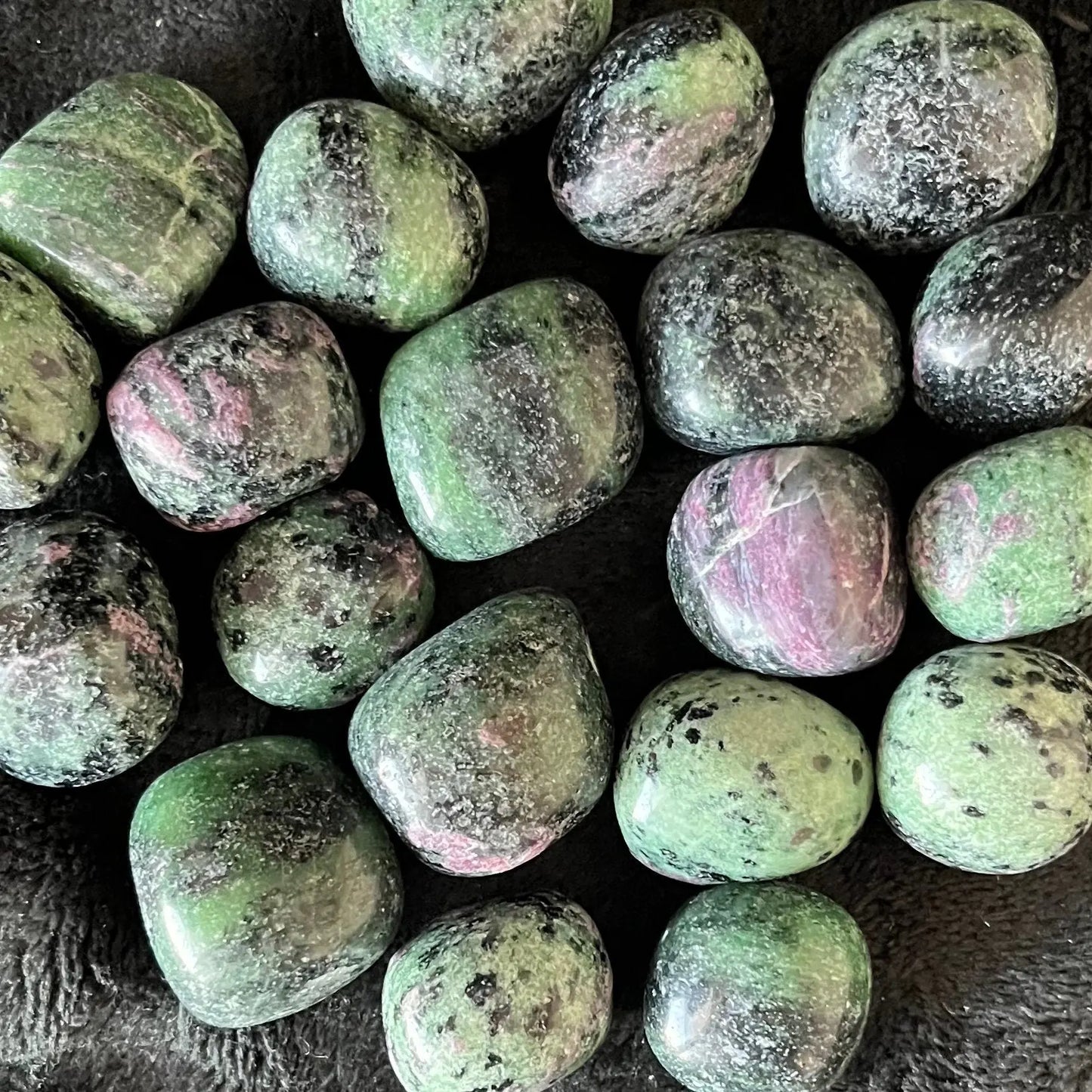 Ruby in Zoisite, 1 Pound Bag, Tumbled Stone (Approx. 7/8” - 1 1/4”) WT-0136 Shop Wholesale Crystals