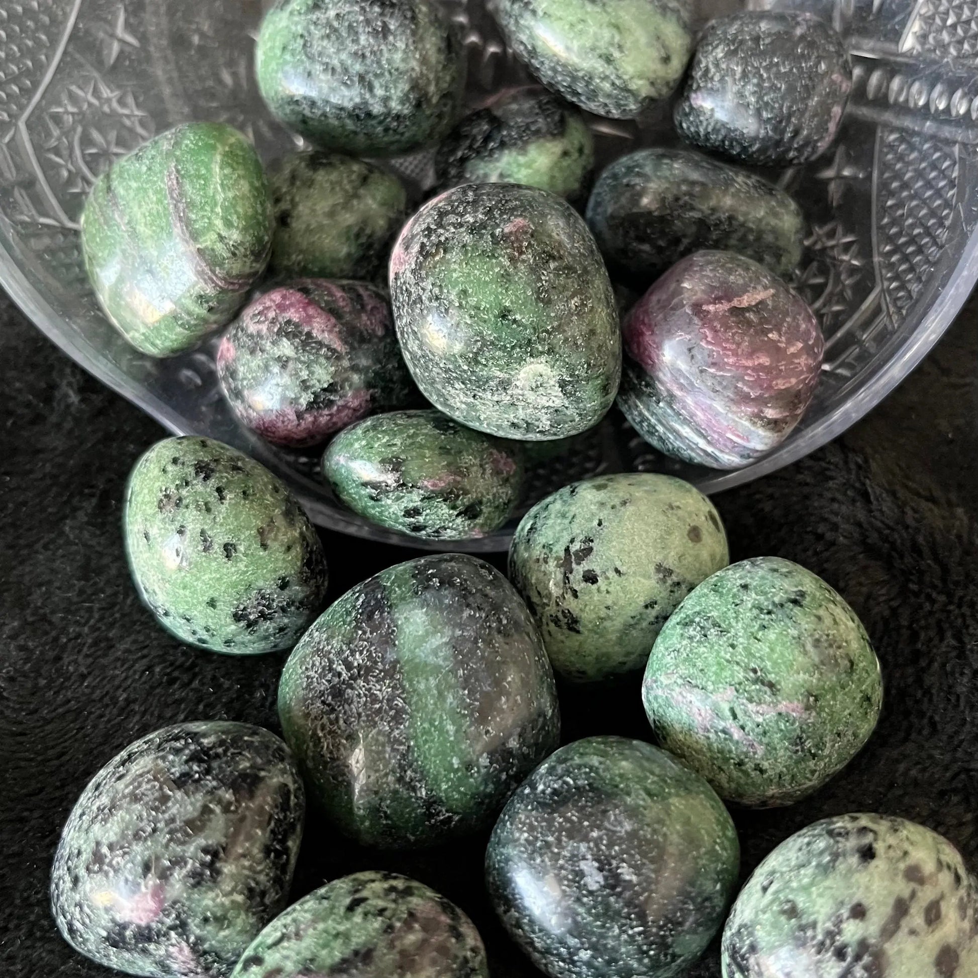 Ruby in Zoisite, 1 Pound Bag, Tumbled Stone (Approx. 7/8” - 1 1/4”) WT-0136 Shop Wholesale Crystals