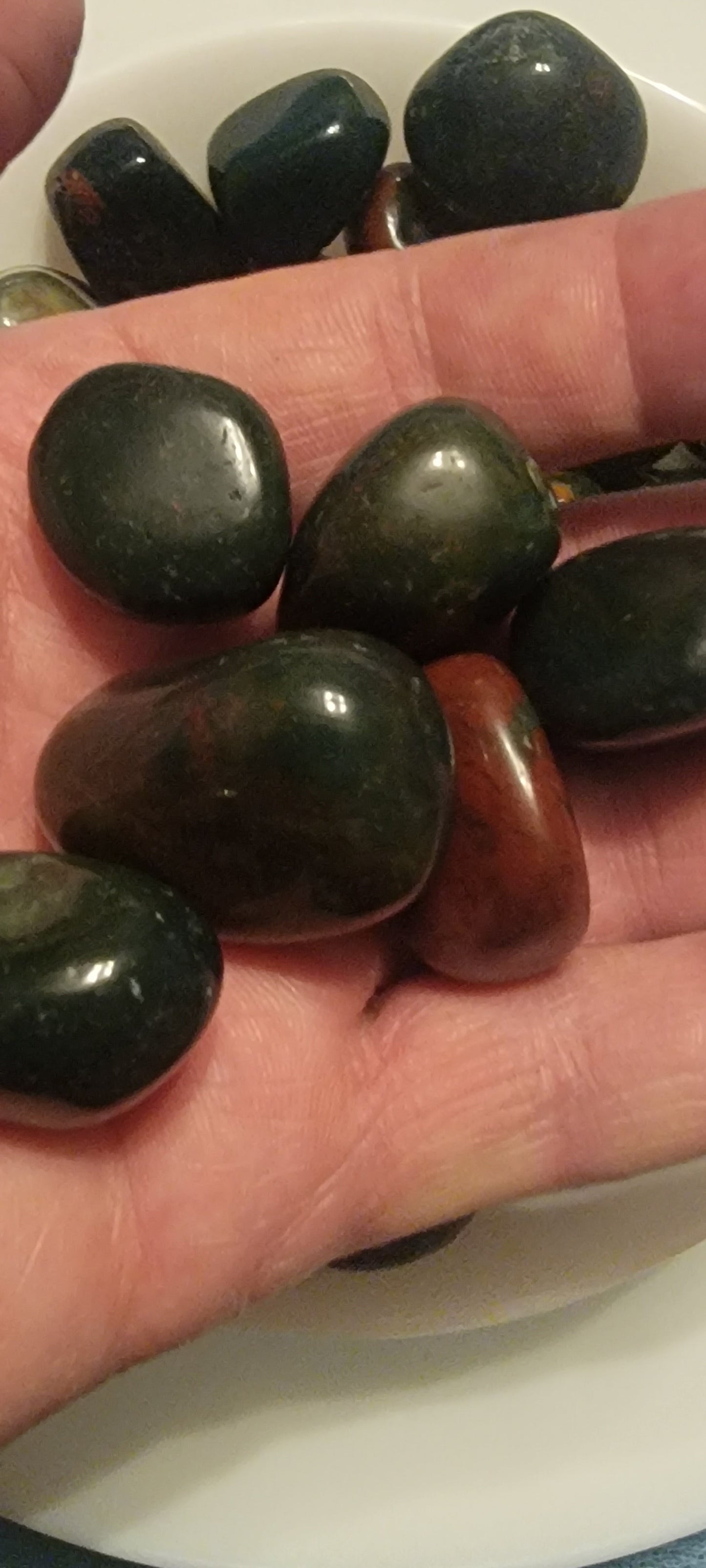 African Blood Agate Tumbled Stone, (Approx. 20-30 mm) 1701