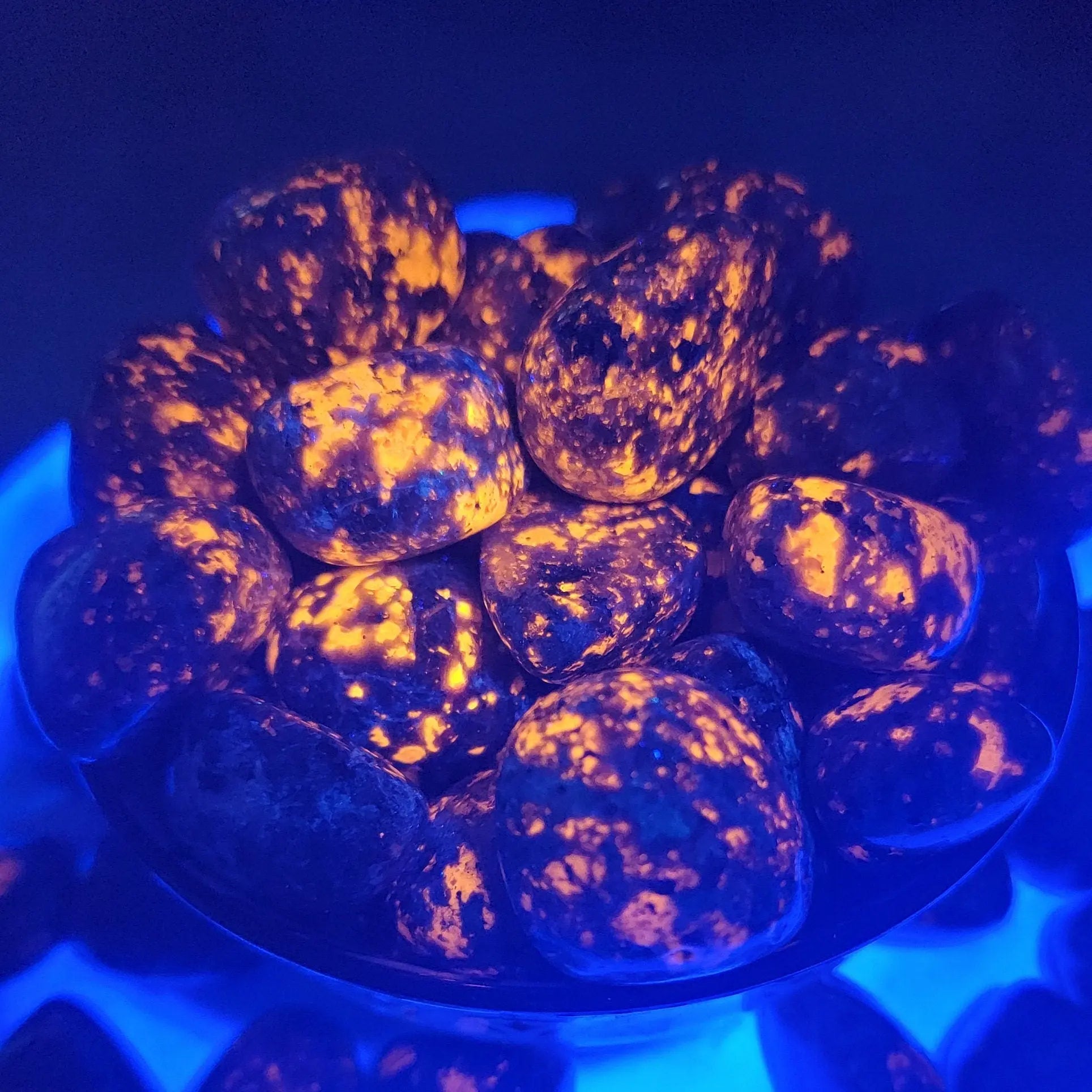 Yooperlite (Fireworks Stone) Tumbled Stone 1 pound bag (Approx. 1" - 1 1/2" ea.) Wholesale WT-0148 Shop Wholesale Crystals