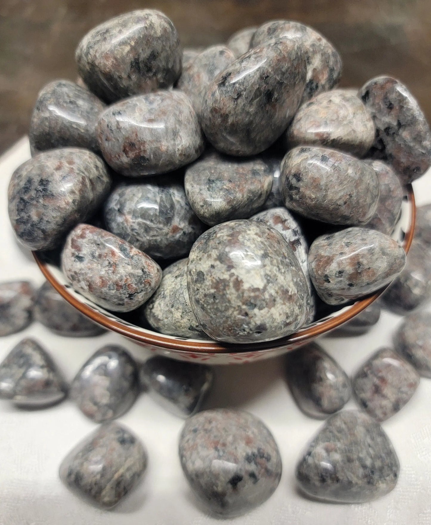 Yooperlite (Fireworks Stone) Tumbled Stone 1 pound bag (Approx. 1" - 1 1/2" ea.) Wholesale WT-0148 Shop Wholesale Crystals