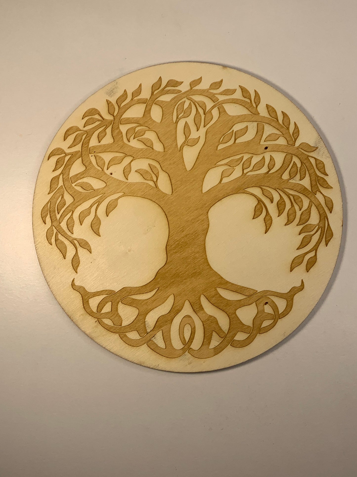 Tree Of Life Etched Wooden Grid 6”, generational healing, crystal grid, beautiful, crystal manifestation GRD-0004