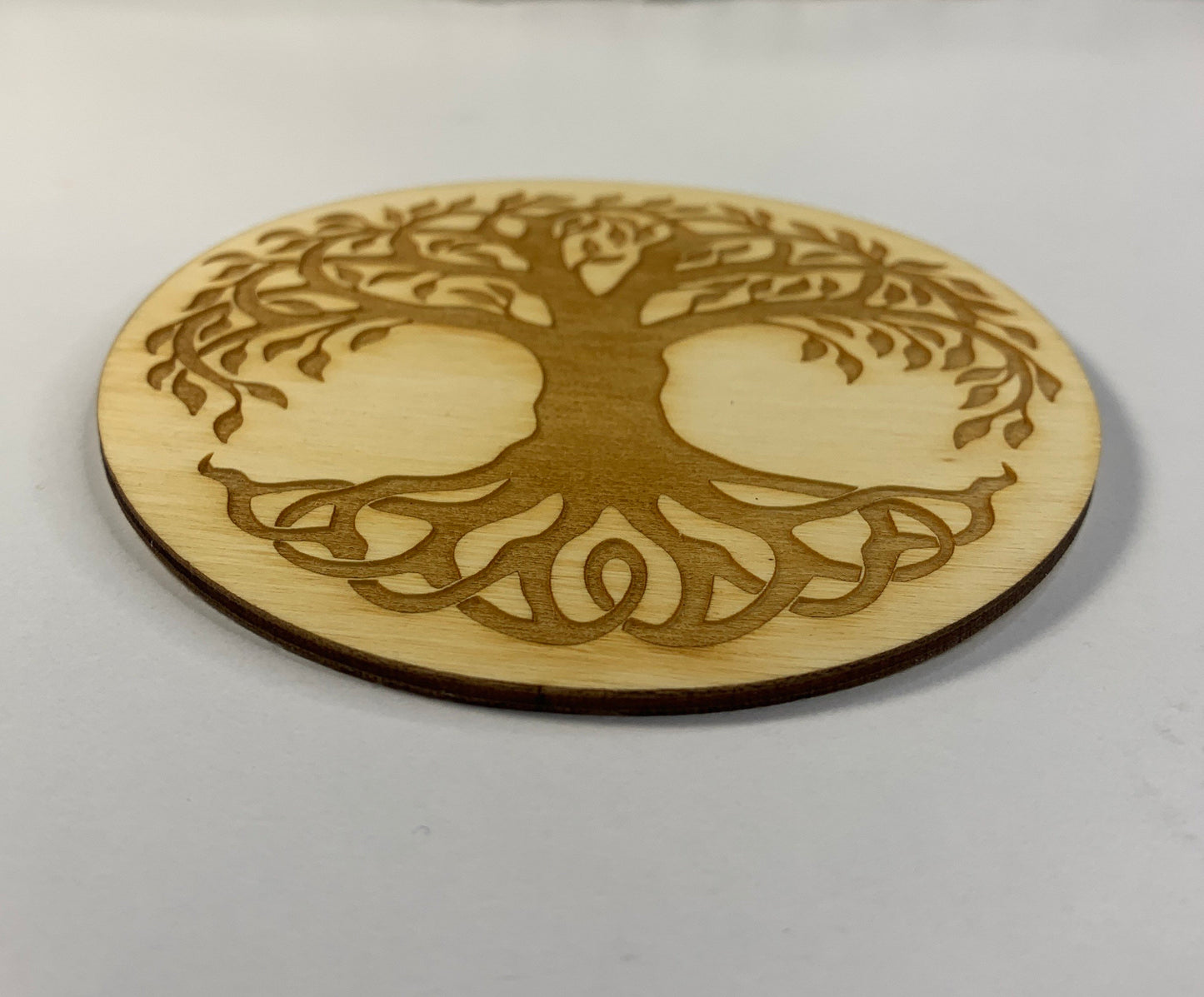 Tree Of Life Etched Wooden Grid 4”, Grid Making, Beautiful BIN-0003