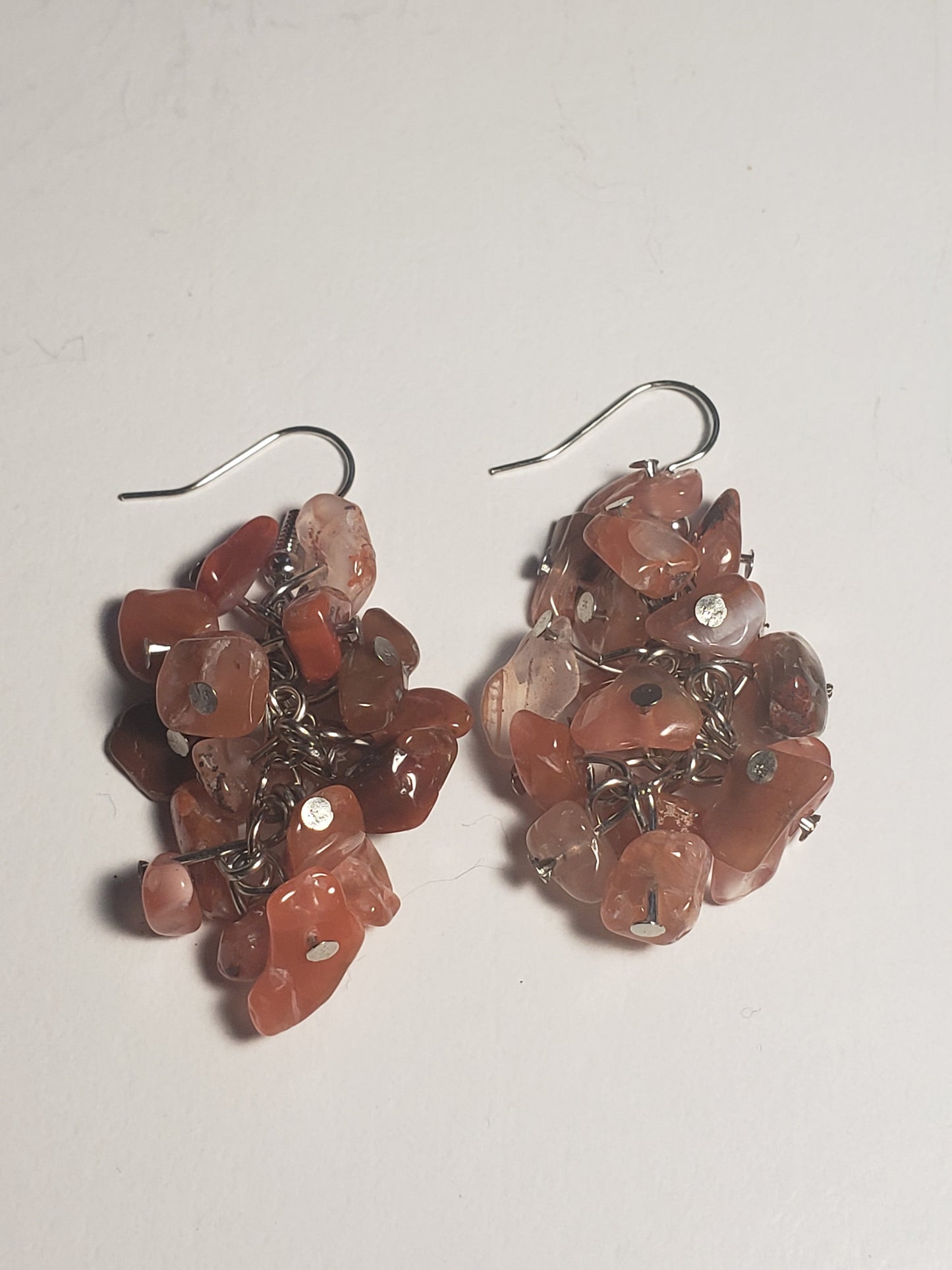 Carnelian Agate Earrings, Healing Crystals, Beautiful EAR-0043