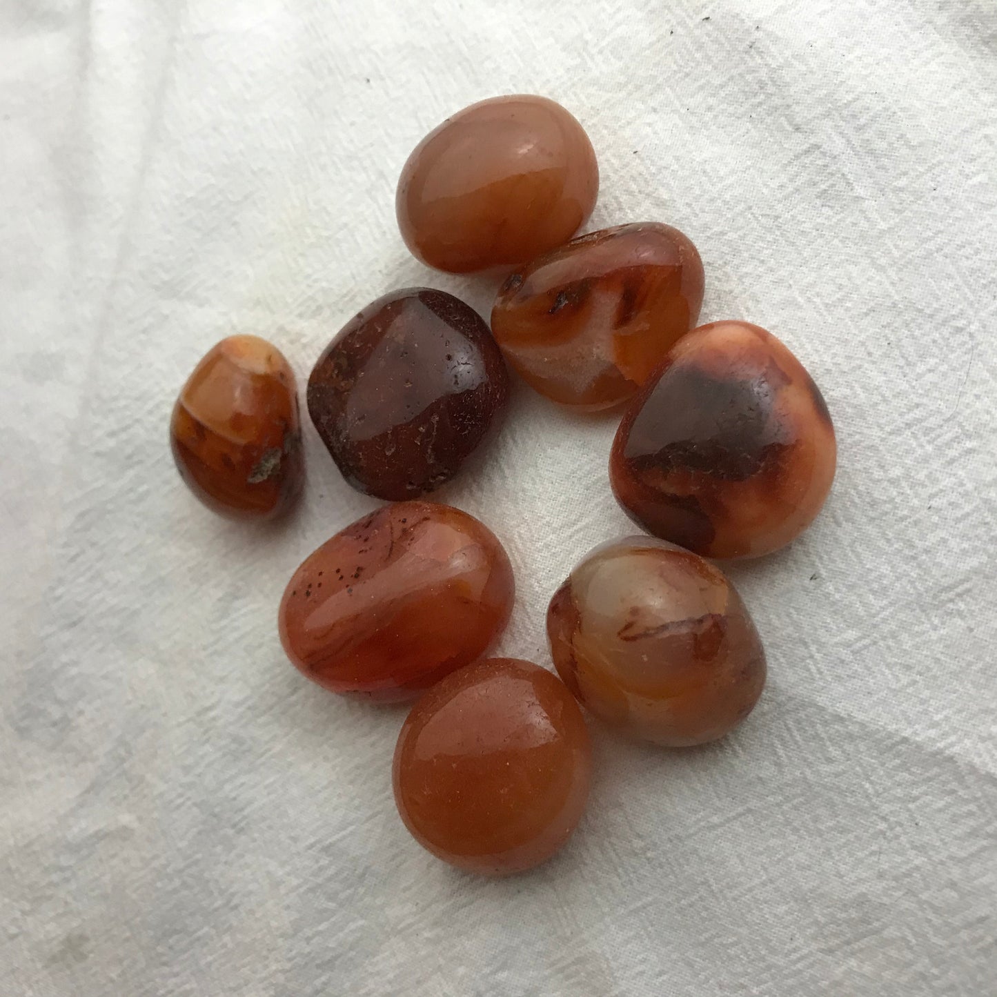 Carnelian Agate Tumbled Polished (Approx 1" - 1 1/4") Polished Stone for Crystal Grid, Wire Wrapping or Craft Supply 0661