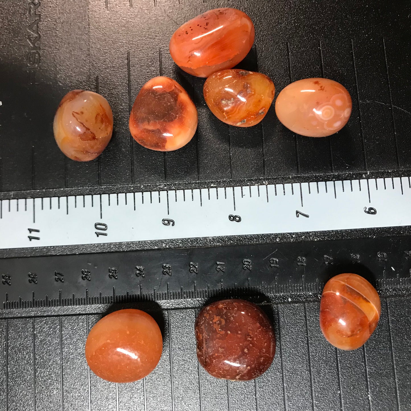 Carnelian Agate Tumbled Polished (Approx 1" - 1 1/4") Polished Stone for Crystal Grid, Wire Wrapping or Craft Supply 0661