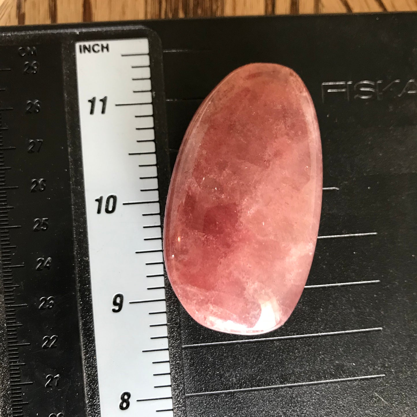 Strawberry Quartz Palm Stone, (Approx 2 1/2") Stone to Amplify Love, Generosity, Crystal Grid or Craft Supply 0234