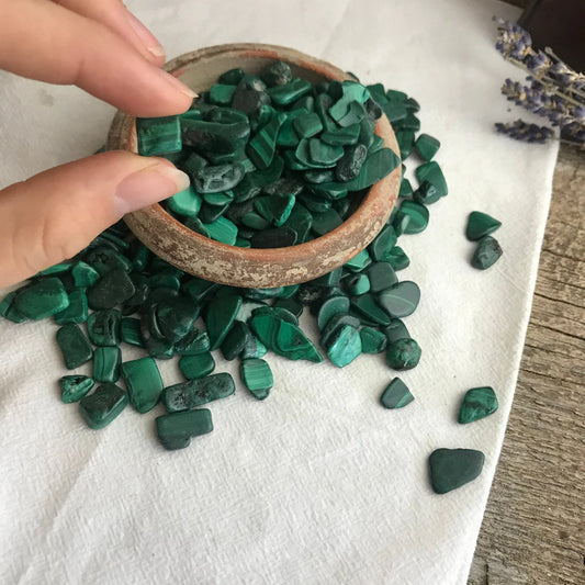 Green Malachite, Polished Tumbled Stone, Natural, Very Small (Approx 1/2" long) BIN-0262 Shop Wholesale Crystals