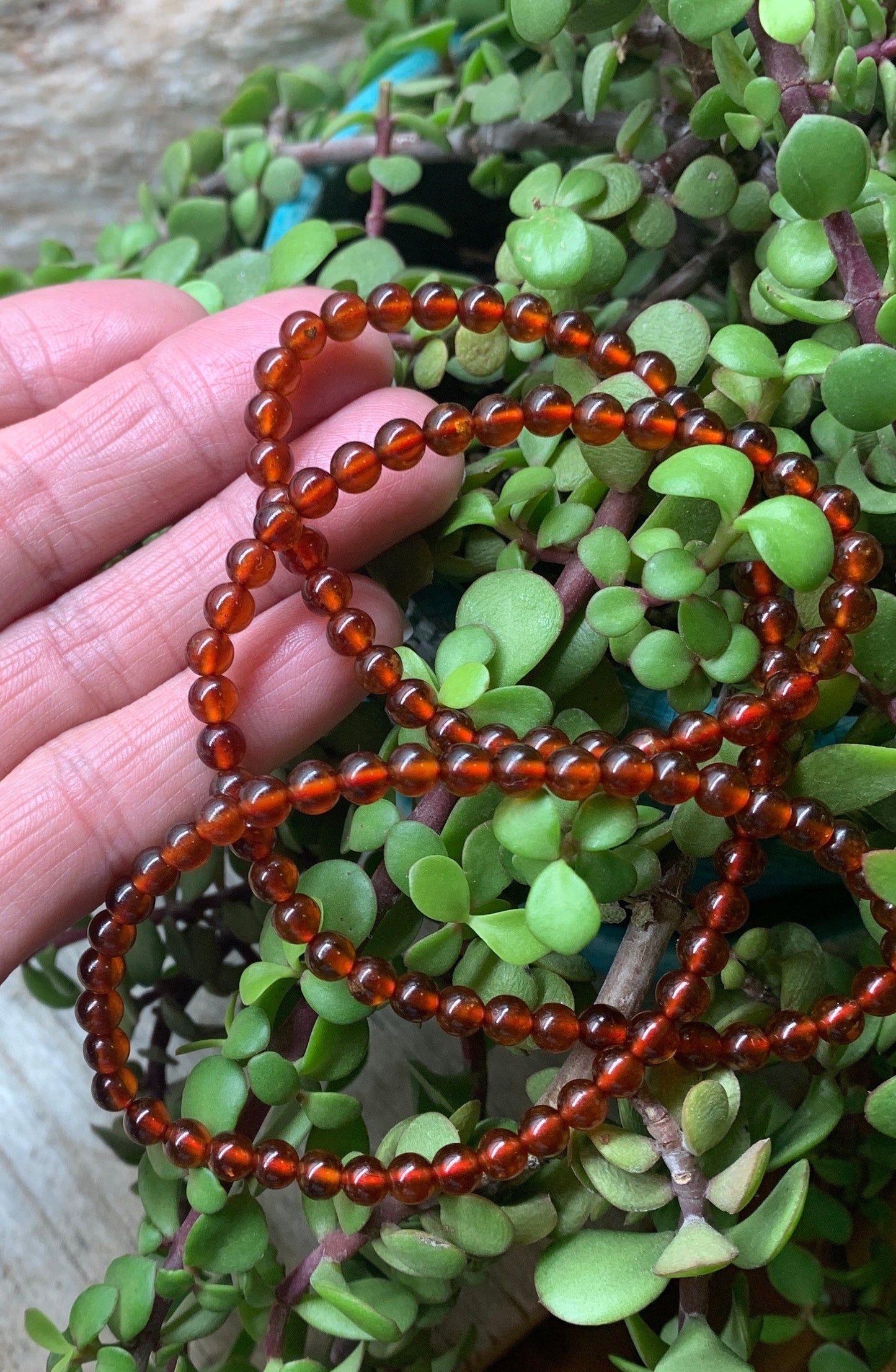 Orange Garnet Wrap Bracelet BRC-0069