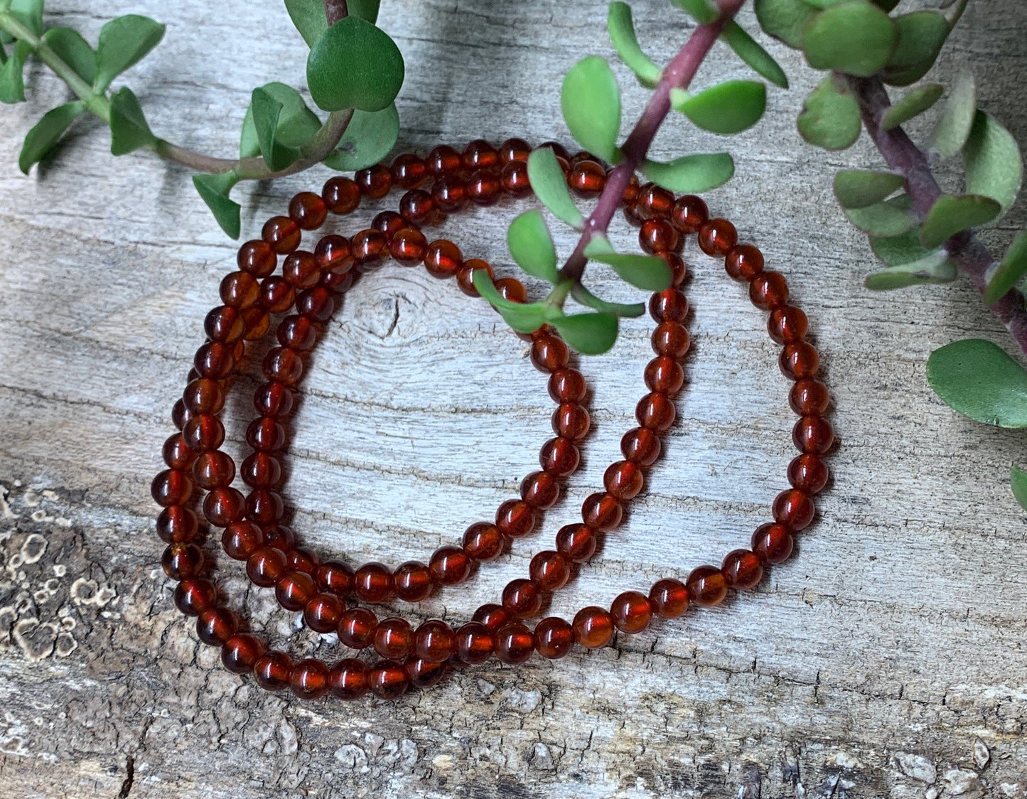 Orange Garnet Wrap Bracelet BRC-0069