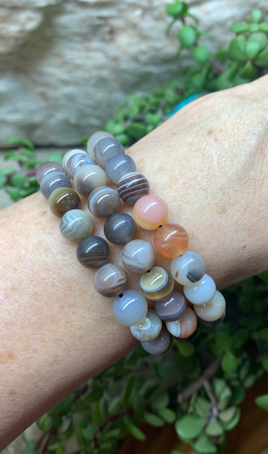 Botswana Agate Bracelet BRC-0062