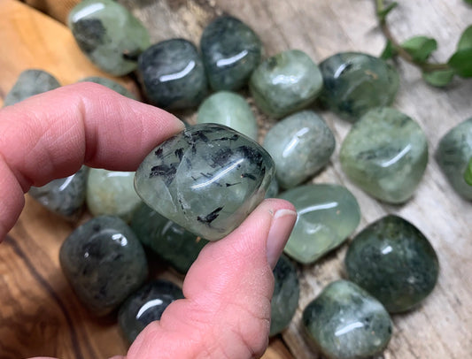 Prehnite with Epidote, Polished Tumbled Stone BIN-1355 Shop Wholesale Crystals