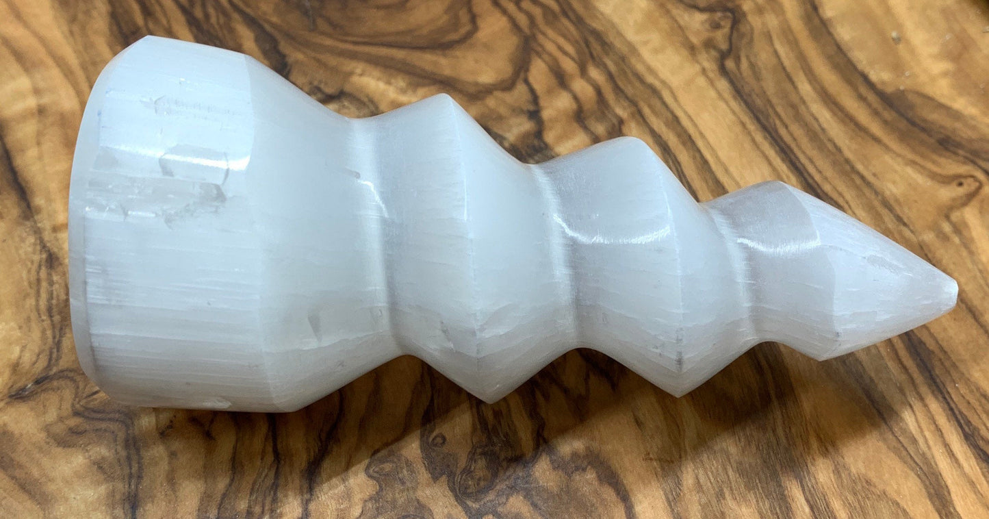 Selenite Horn (Approx. 4") S-0068