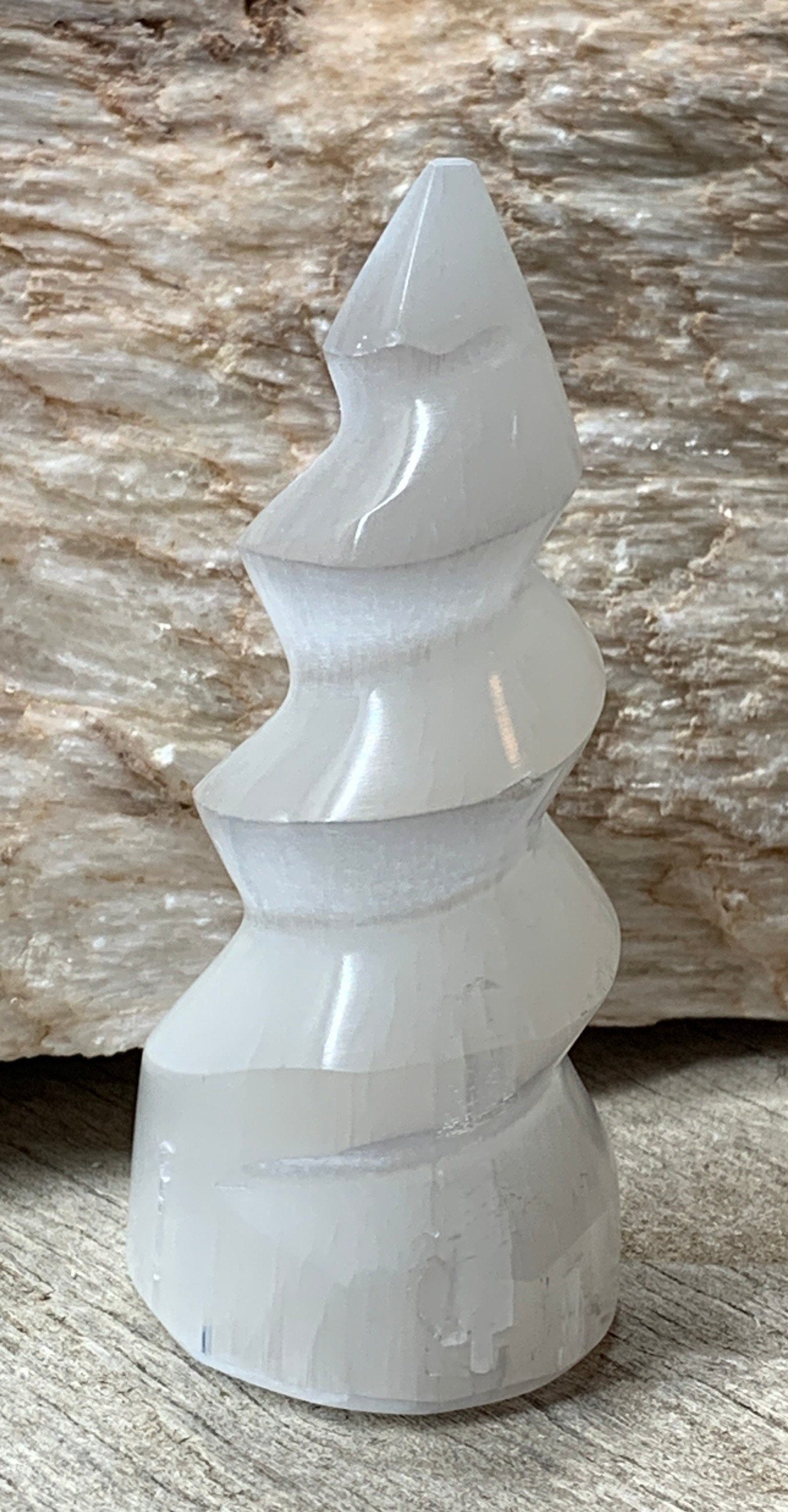 Selenite Horn (Approx. 4") S-0068