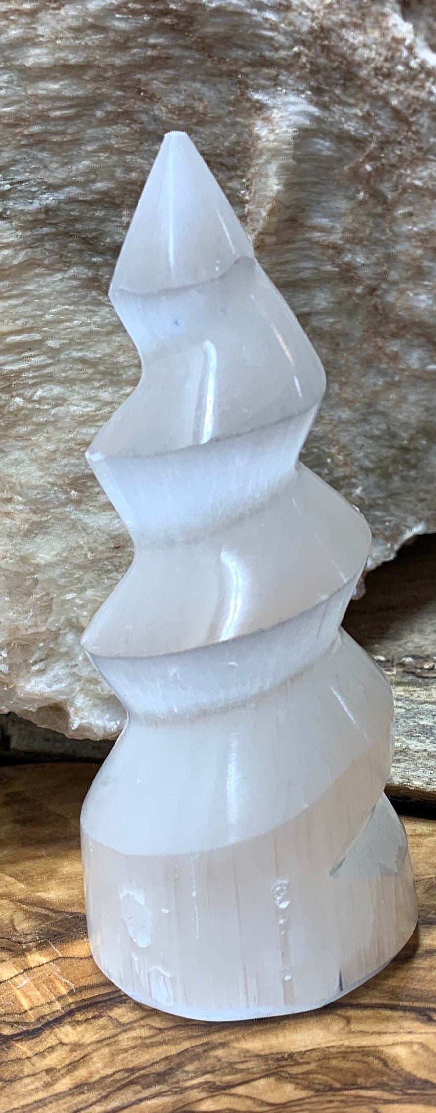 Selenite Horn (Approx. 4") S-0068