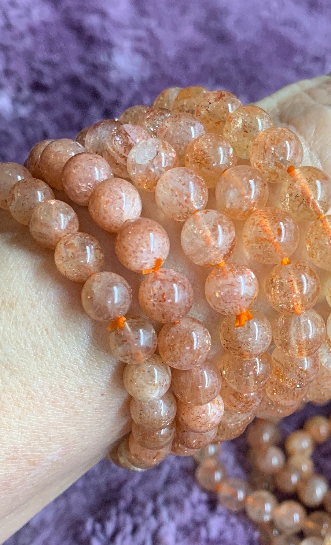 Sunstone Bracelet 8mm Beads BRC-0092