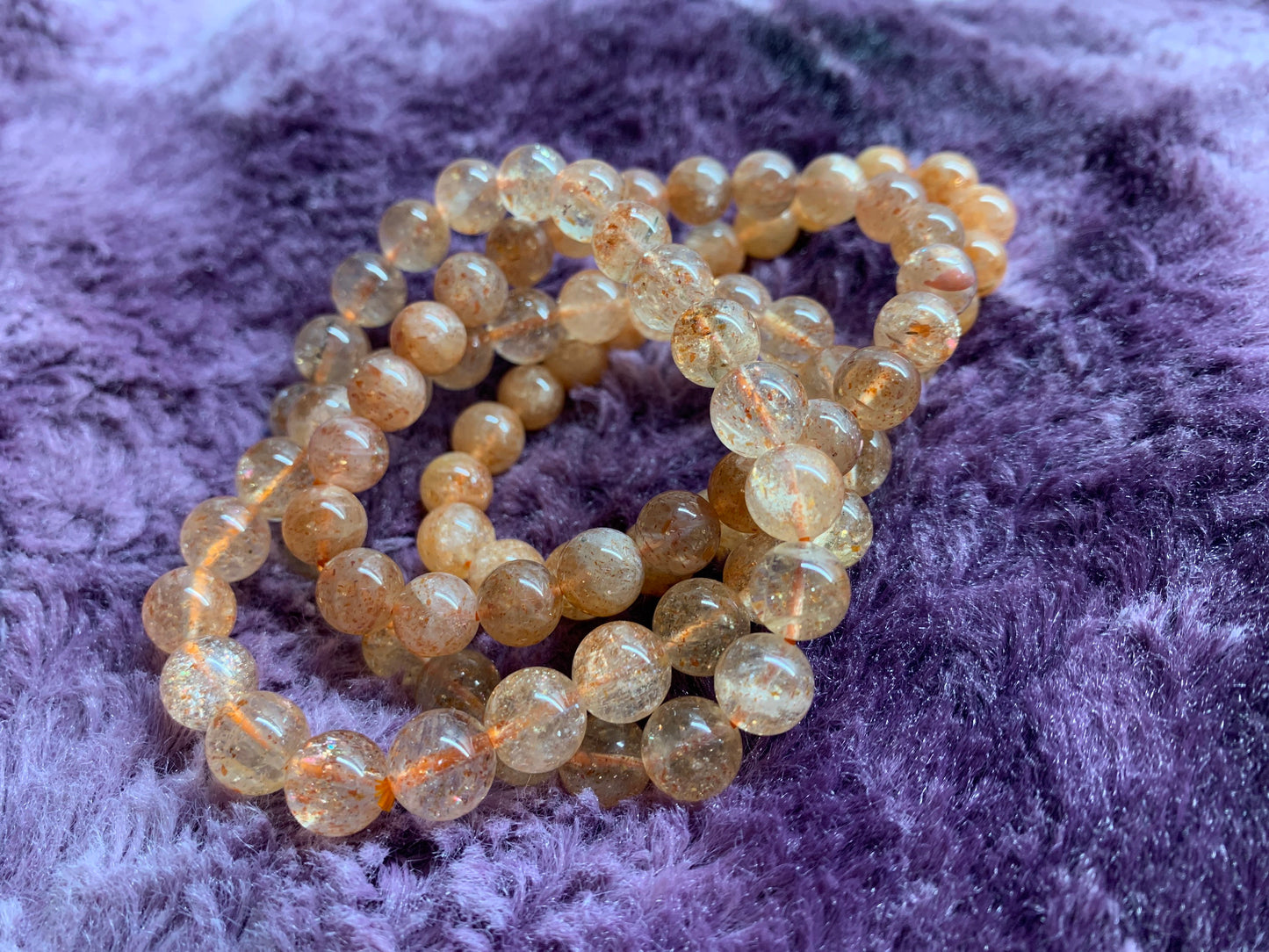 Sunstone Bracelet 8mm Beads BRC-0092