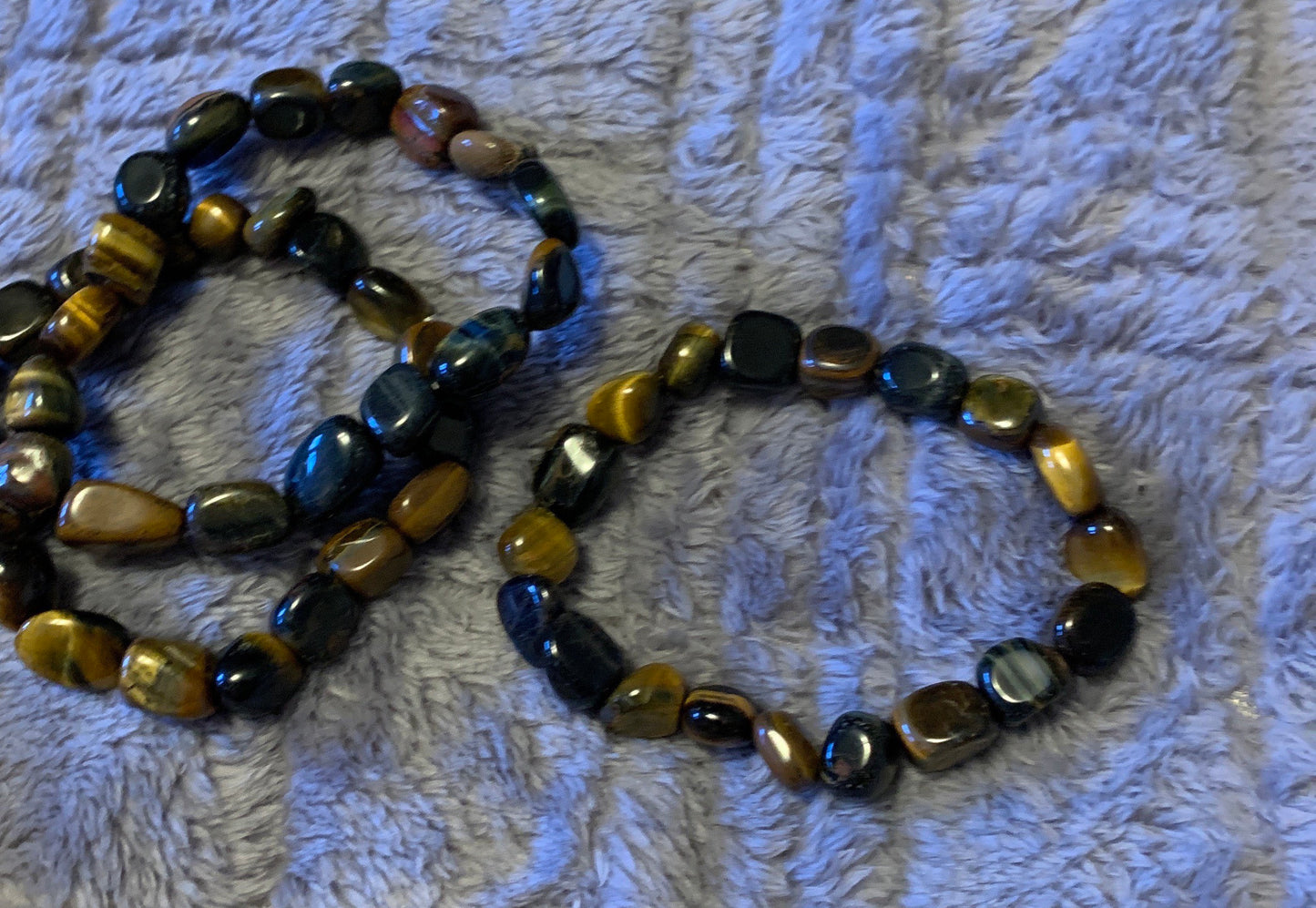 Tigers Eye Chunky Pebble Bracelet. BRC-0094