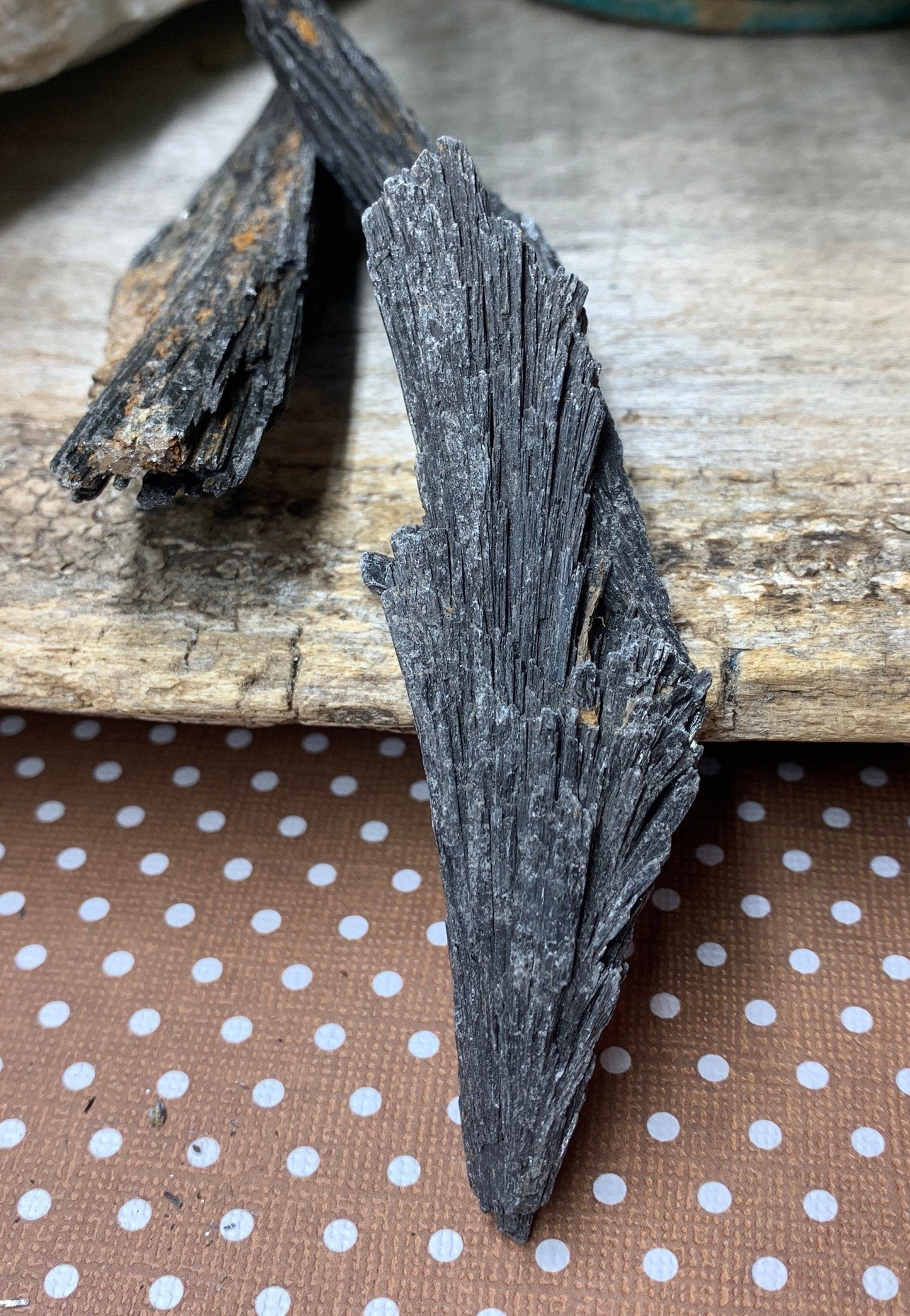 Black Kyanite Blade, Natural, Raw, Crystal (Approx. 3" - 4") 0454