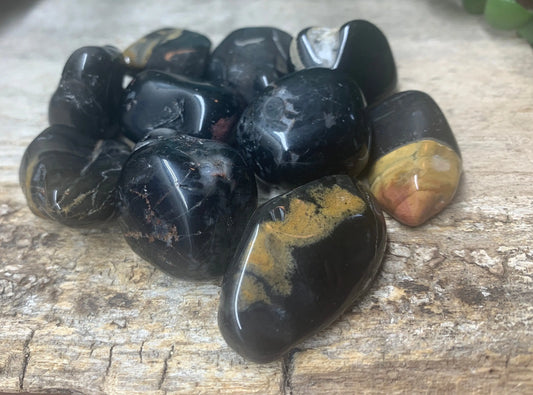 Black Onyx Tumbled Stone (Approx. 1" - 1 1/2") BIN-1387 Shop Wholesale Crystals