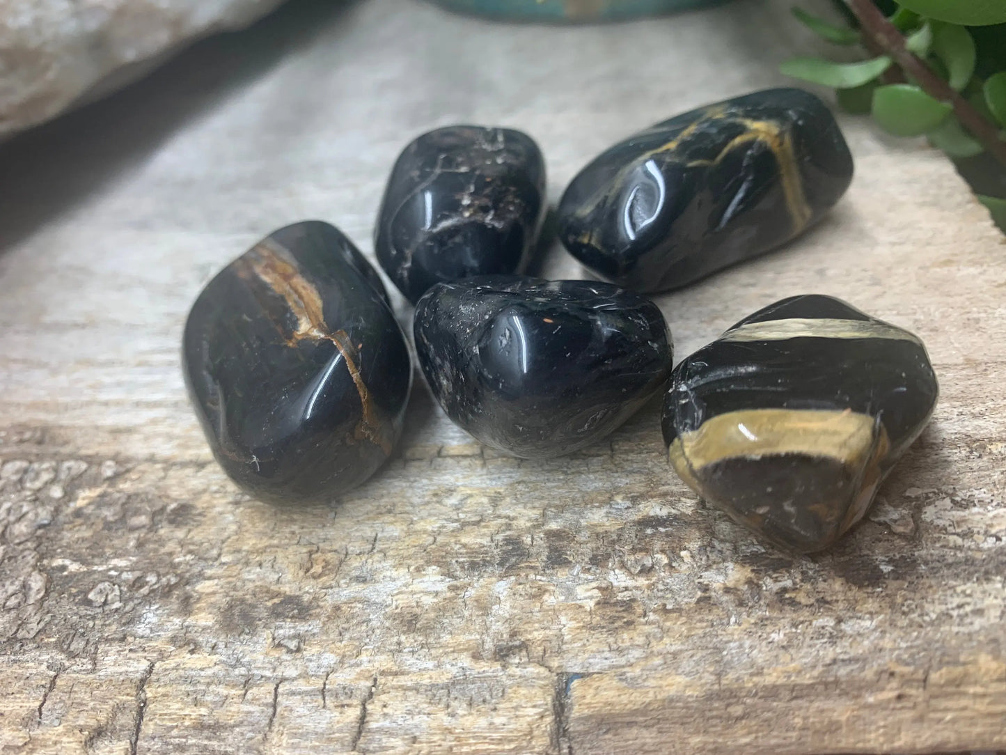 Black Onyx Tumbled Stone (Approx. 1 1/2" - 1 3/4") 0612 Shop Wholesale Crystals