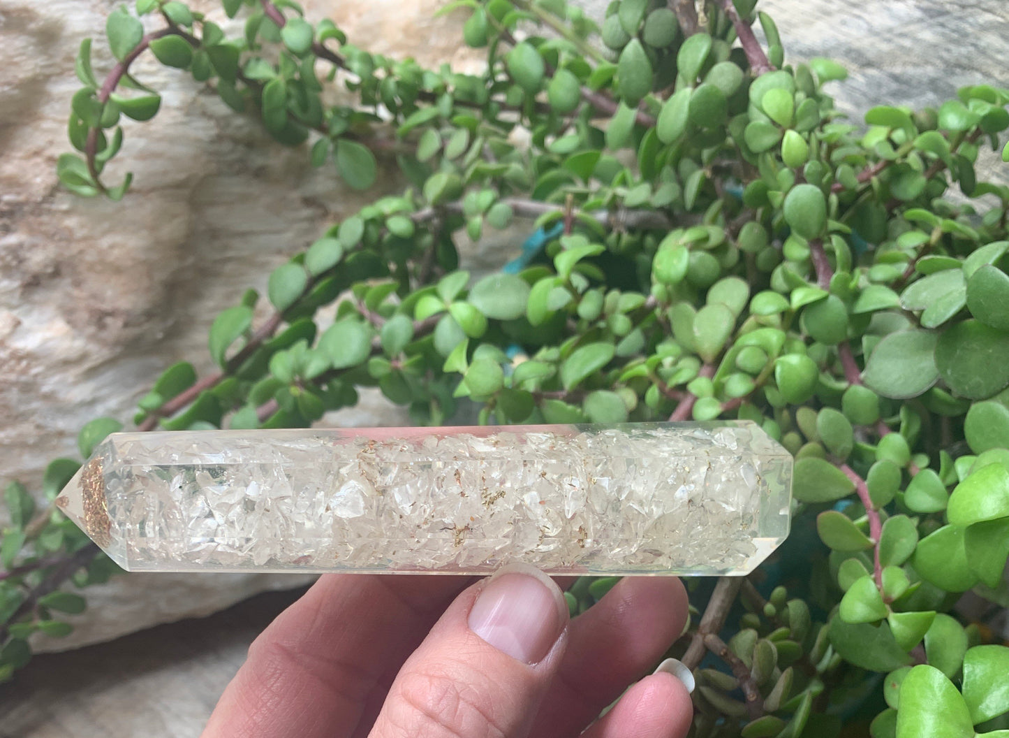 Clear Quartz Orgonite Obelisk ORG-0012