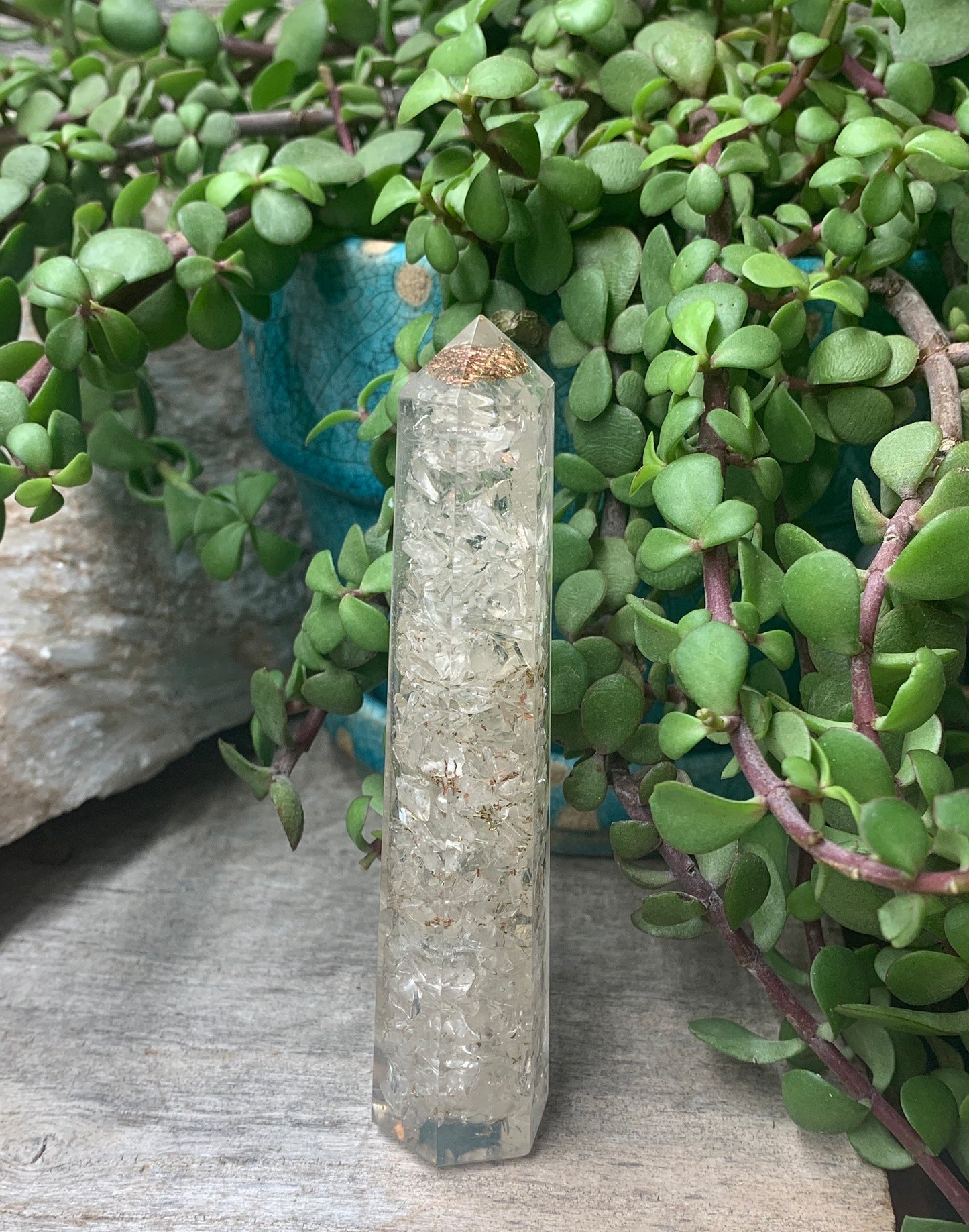 Clear Quartz Orgonite Obelisk ORG-0012