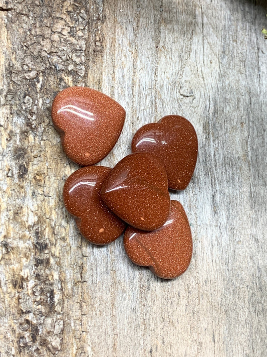 Goldstone Heart 25mm 0567