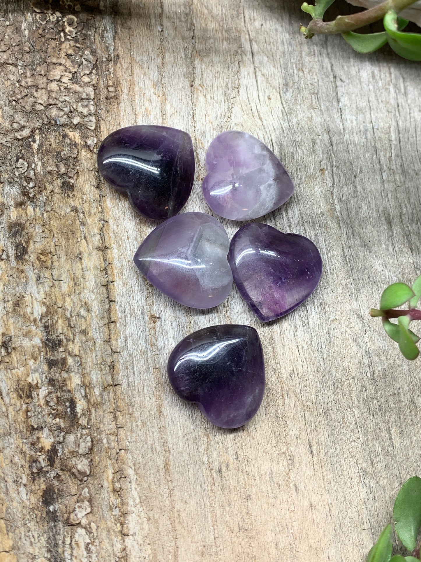 Amethyst Heart 25mm 0550